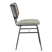 fekete fem zold karpit rattan modern szek lakas otthon etkezo etterem kavezo butor ipari loft retro stilus butor etkezoszek.jpg